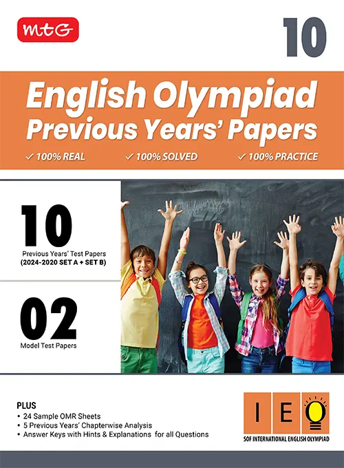 MTG ENGLISH OLYMPIAD PREVIOUS YEARS PAPERS 10 IEO 2025-26