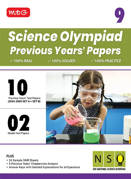 MTG SCIENCE OLYMPIAD PREVIOUS YEARS PAPERS 9 NSO 2025-26