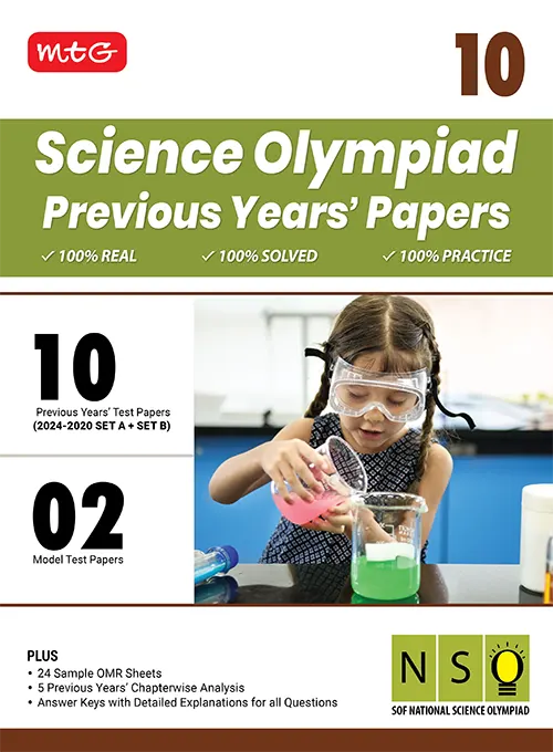 MTG SCIENCE OLYMPIAD PREVIOUS YEARS PAPERS 10 NSO 2025-26