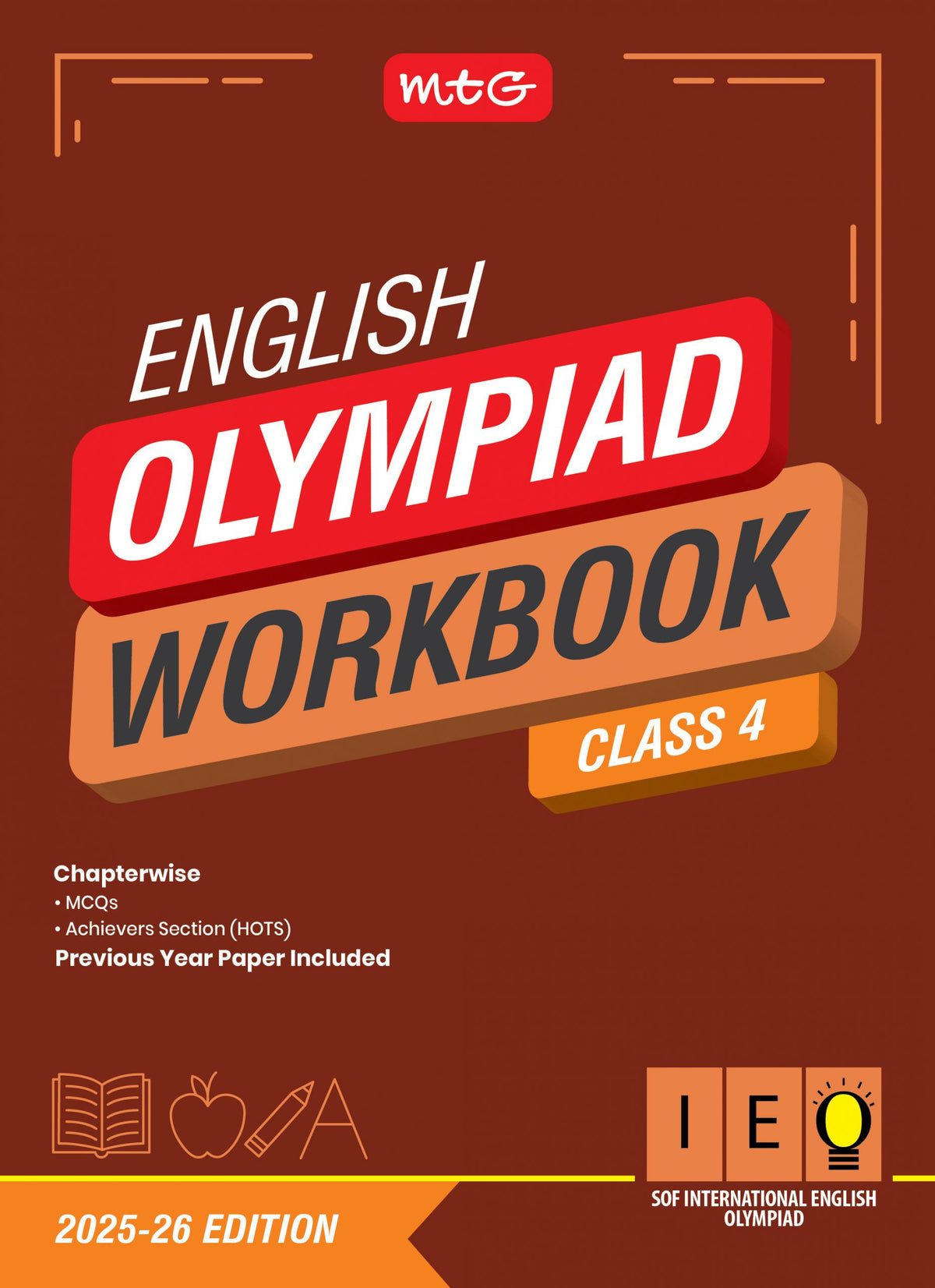 MTG ENGLISH OLYMPIAD WORKBOOK IEO-4 2025-26