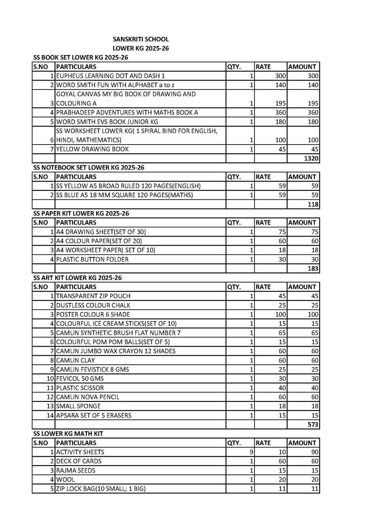 SS LKG SET 2025-2026