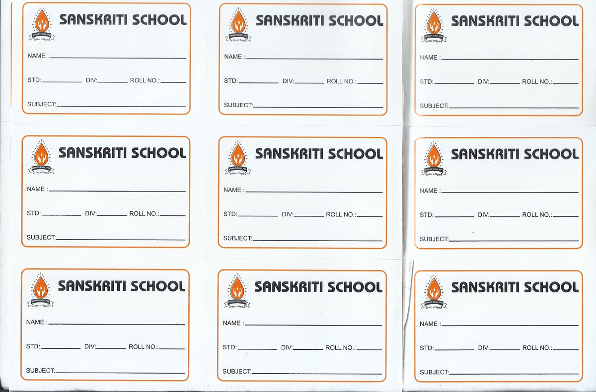 SANSKRITI SCHOOL LABEL