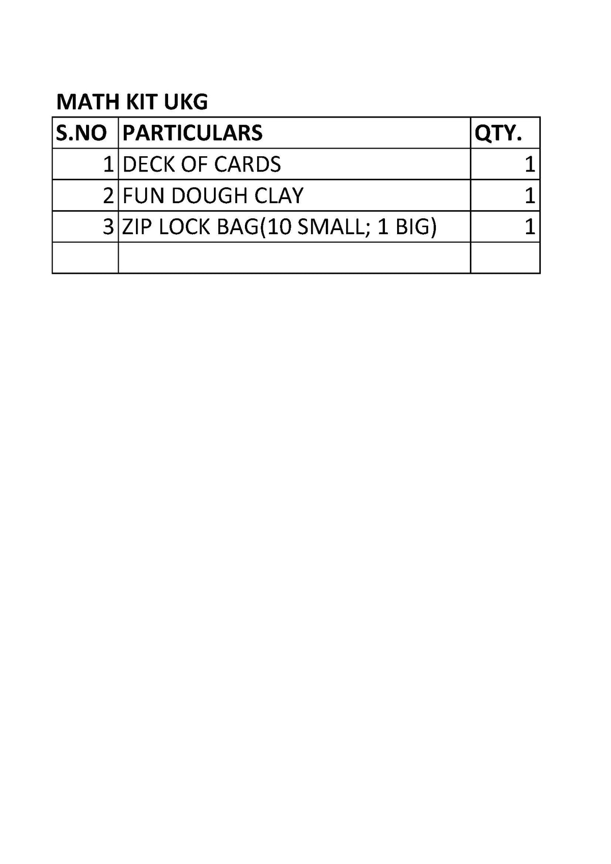 PRABHADEEP MATH KIT UKG