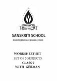 SANSKRITI SCHOOL CLASS 9 GERMAN WORKSHEET SET