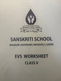 SANSKRITI CLASS 5 EVS WORKSHEET