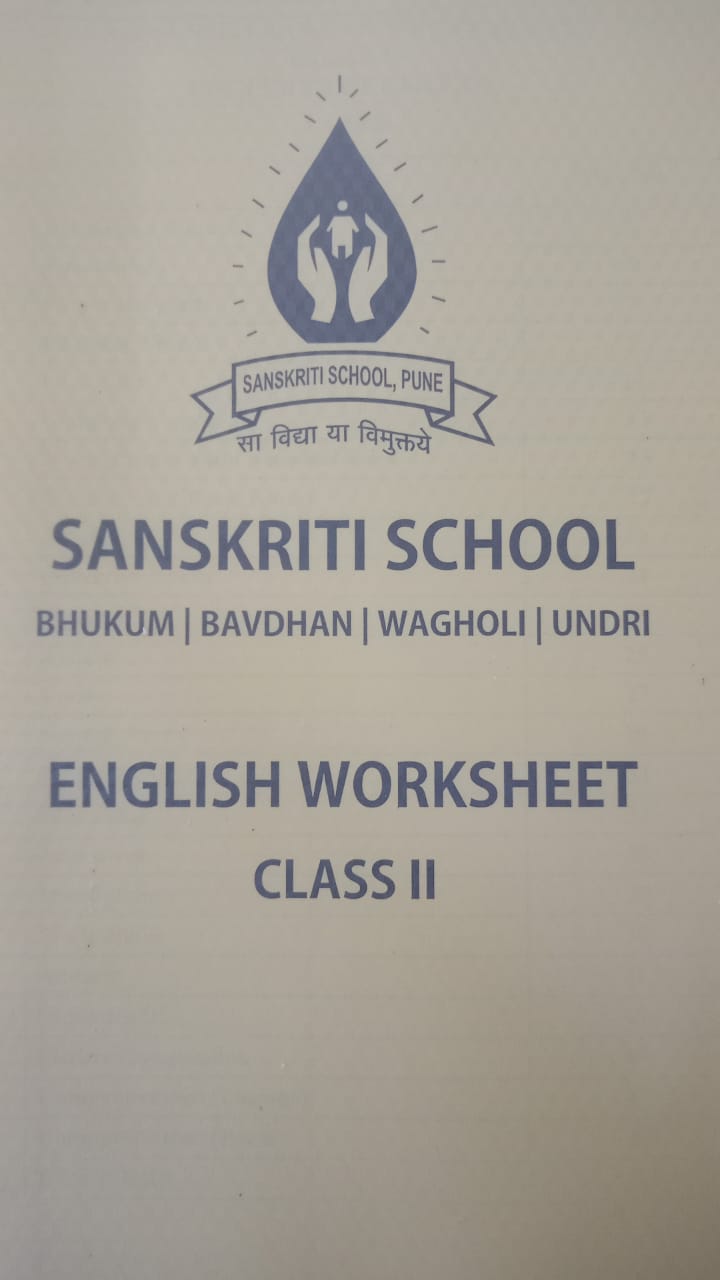 SANSKRITI CLASS 2 ENGLISH WORKSHEET