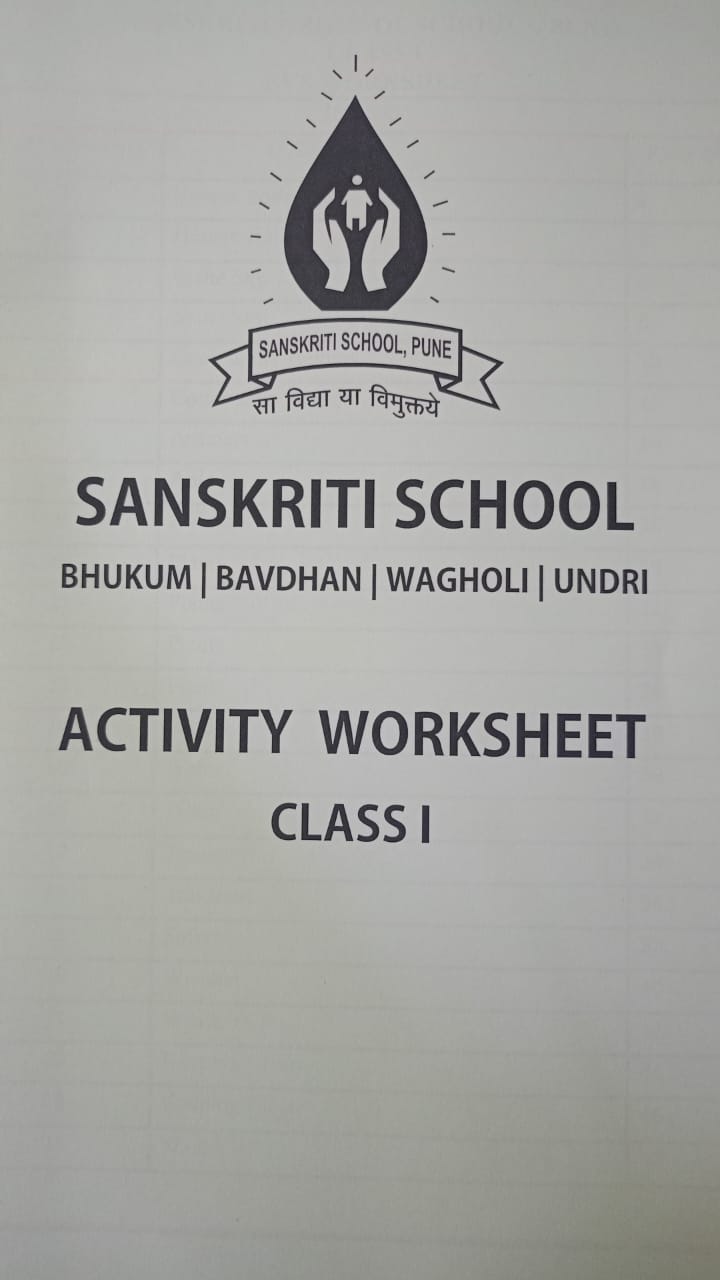 SANSKRITI CLASS 1 ACTIVITY WORKSHEET