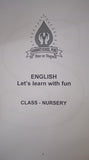 SANSKRITI NURSERY WORKSHEET ENGLISH