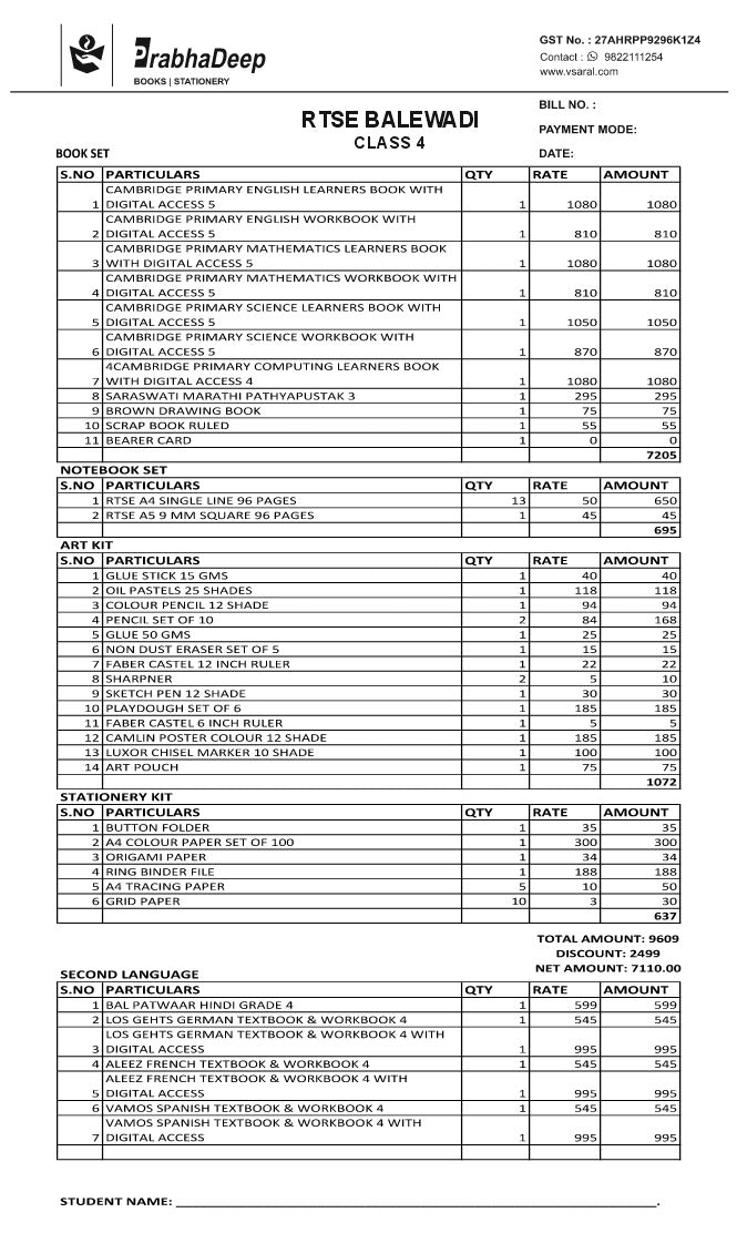 RTSE CLASS 4 SET